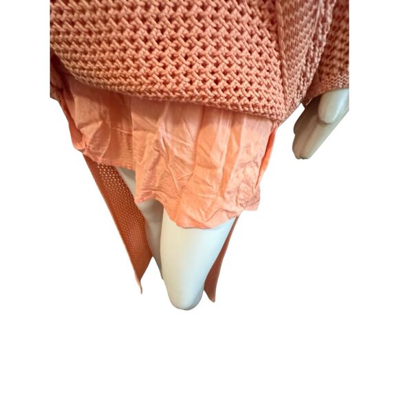 YFB Young Fabulous & Broke Women's Coral Crochet Maxi Dress Cover-up Large NWT - Picture 8 of 11